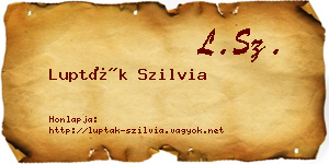 Lupták Szilvia névjegykártya