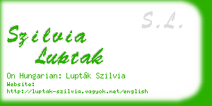 szilvia luptak business card