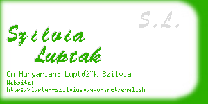szilvia luptak business card